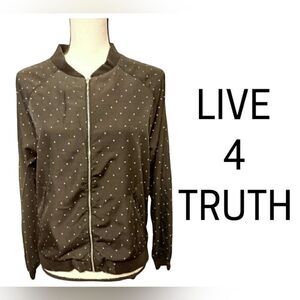 Live 4 truth jacket Black and white polka dot womens Size medium